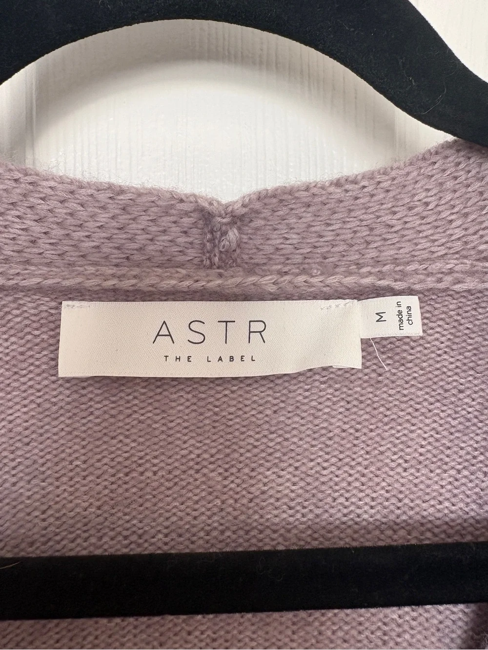 ASTR The Label Lilac Sweater Medium Soft Knit Cozy Pullover Wool Blend